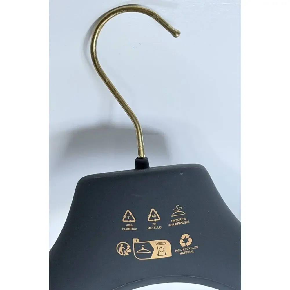 VERSACE Gray Plastic Suit/Jacket/Pants Hanger with Gold Hardware 17.6x7.5